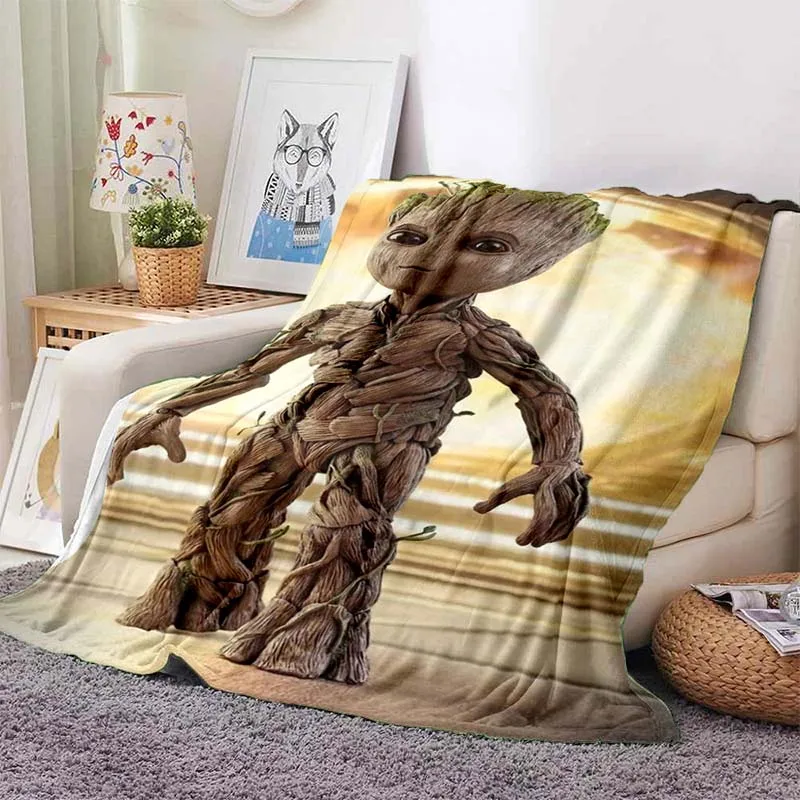 3D wooden villain character movie pattern printed portable soft and comfortable blanket throw blanket  blankets for beds