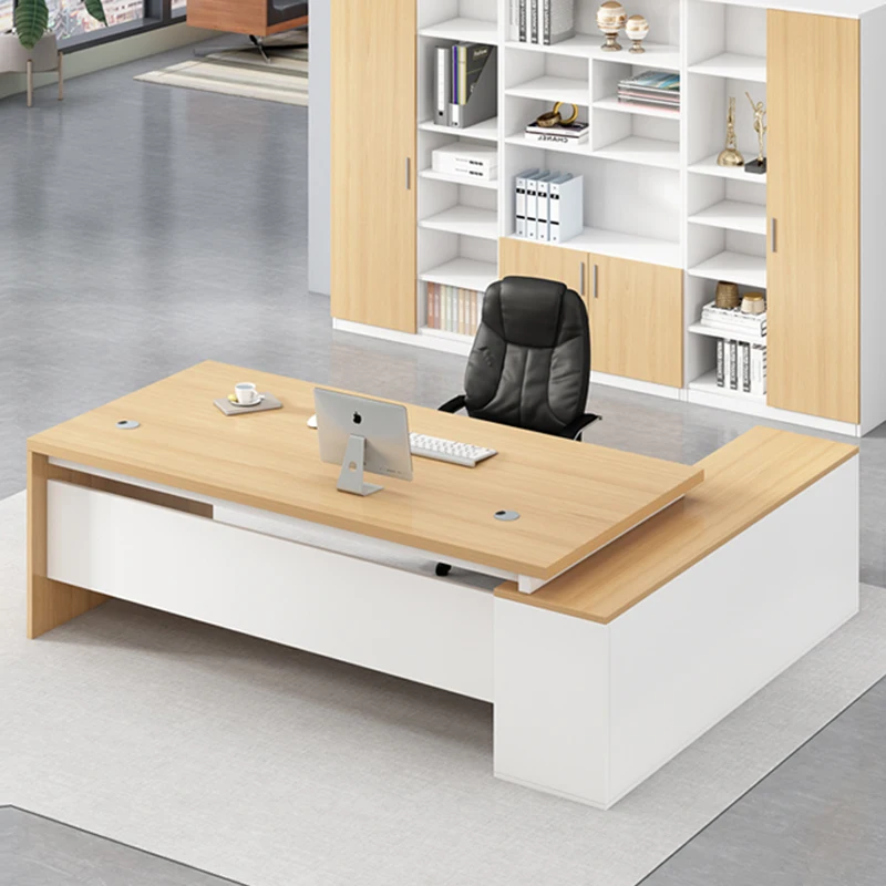 

Wooden Professional Office Desk Vintage Simple Irregular Living Room Office Desk Modern Escritorio Oficina Trendy Furniture