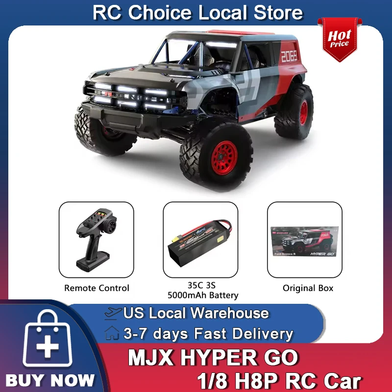 MJX HYPER GO H8P 1/8 Bilancia RC Auto 3S Brushless RTR 4WD Fuoristrada Arrampicata Veicolo Simulazione Giocattoli di Controllo Remoto ﻿ come regalo