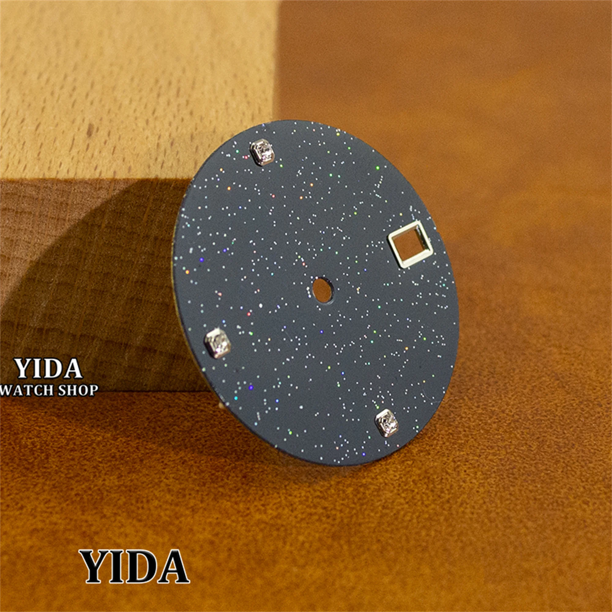 Tarcza zegarka NH35 28,5 mm, tarcza zegarka z efektem błyszczącej gwieździstej oblicza, do tarczy Datejust, mechanizm mechaniczny NH35, narzędzia do naprawy, części MOD