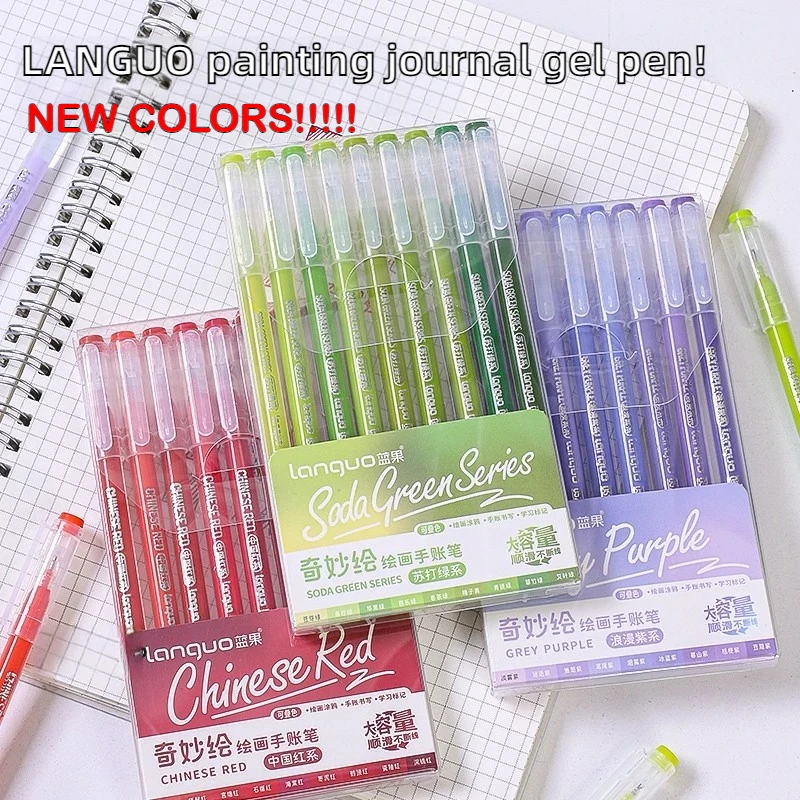 198/9 Colors Morandi Gel Pen Student Diary Scrapbook Painting DIY Gel Pen Set Color Drawing Doodling Art Markers School Supplies