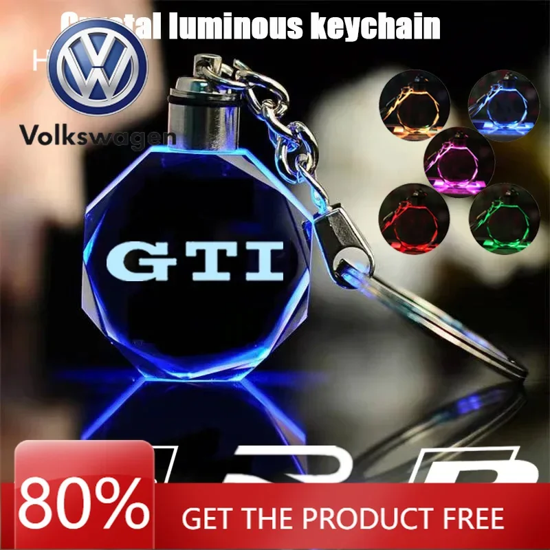 

For VW Volkswagen Jetta MK5 Golf LED Car Key Rings Keychain Decor Pendant for Volkswagen GTI R Rline Jetta Golf Polo CC Beetle M