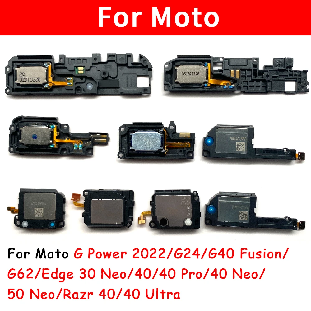 Good Loud Speaker Ringer For Moto G24 G84 G62 E6 Play E13 Edge 30 40 50 Neo Pro G40 Fusion Razr 40 Ultra Ringer Buzzer