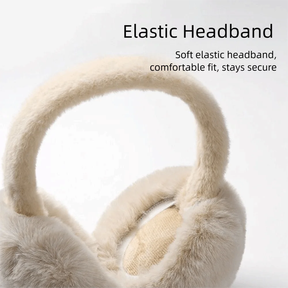 

Мягкие амбушюры из искусственного меха, однотонные утолщенные зимние наушники, складные ветрозащитные складные наушники, уличные наушники