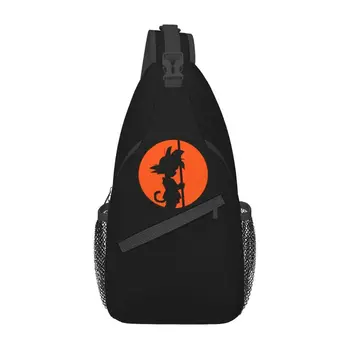 Cartoon Anime Gokus Logo Sling Chest Crossbody Bag Men Casual Shoulder Backpack for Travel Cycling