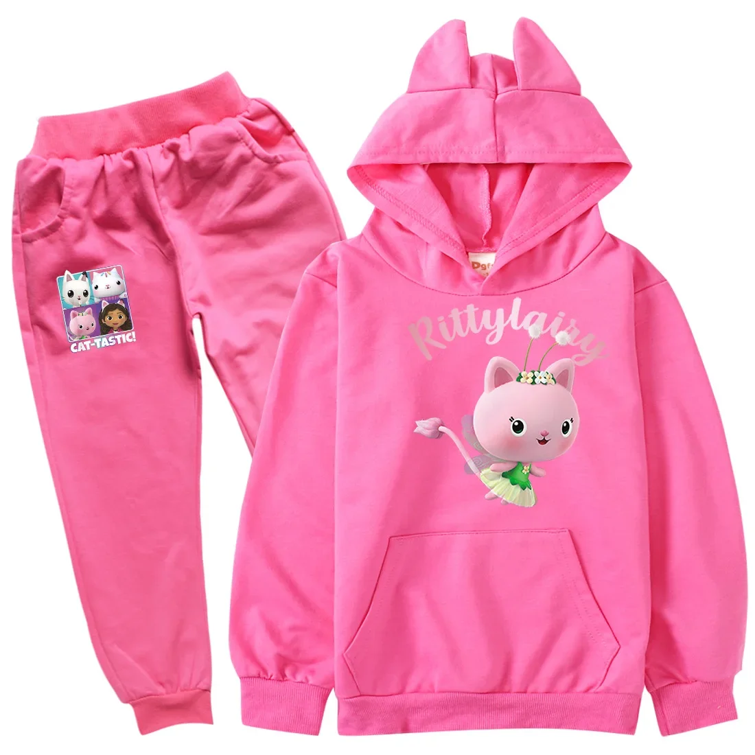 

Gabbys Doolhouse Hoodie Kids Gabby Chat Clothes Sets Baby Girls Cartoon Outfits Teenager Boys TrackSuits Children's Clothing Set