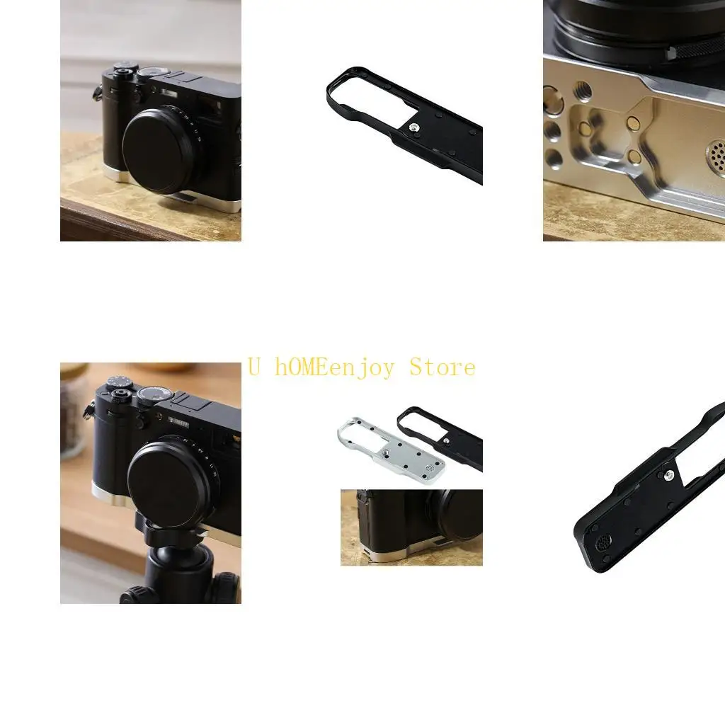B0KF Camera Bottom Support Plate for X100VI, Metal Base Plate with Shaped Profile for Street Photo Walks and Everyday Carry