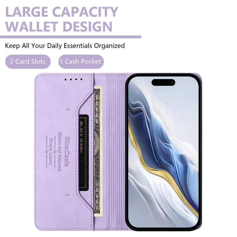 حافظة جلدية ريترو مضادة للسرقة لهاتف OPPO Reno 10 9A 9 8 8T 7 Z 6 Lite 5F 4F 5 4 Pro 5G غطاء هاتف بطاقة بمشبك مغناطيسي