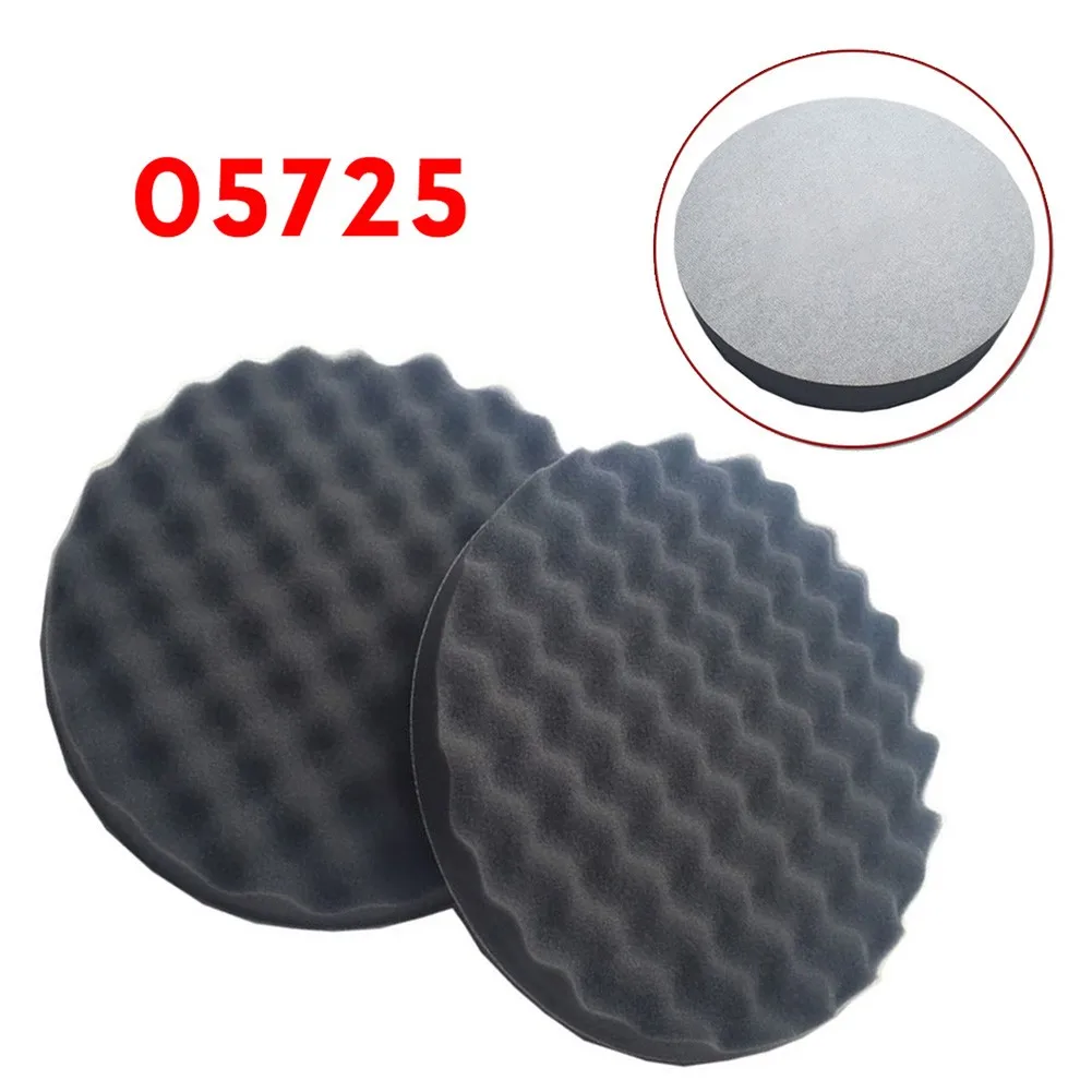 2Pcs Foam Polishing Pad Car Replacement Supplies 05725 8 Inch Auto Compounding Round Single Sided Set Accessories