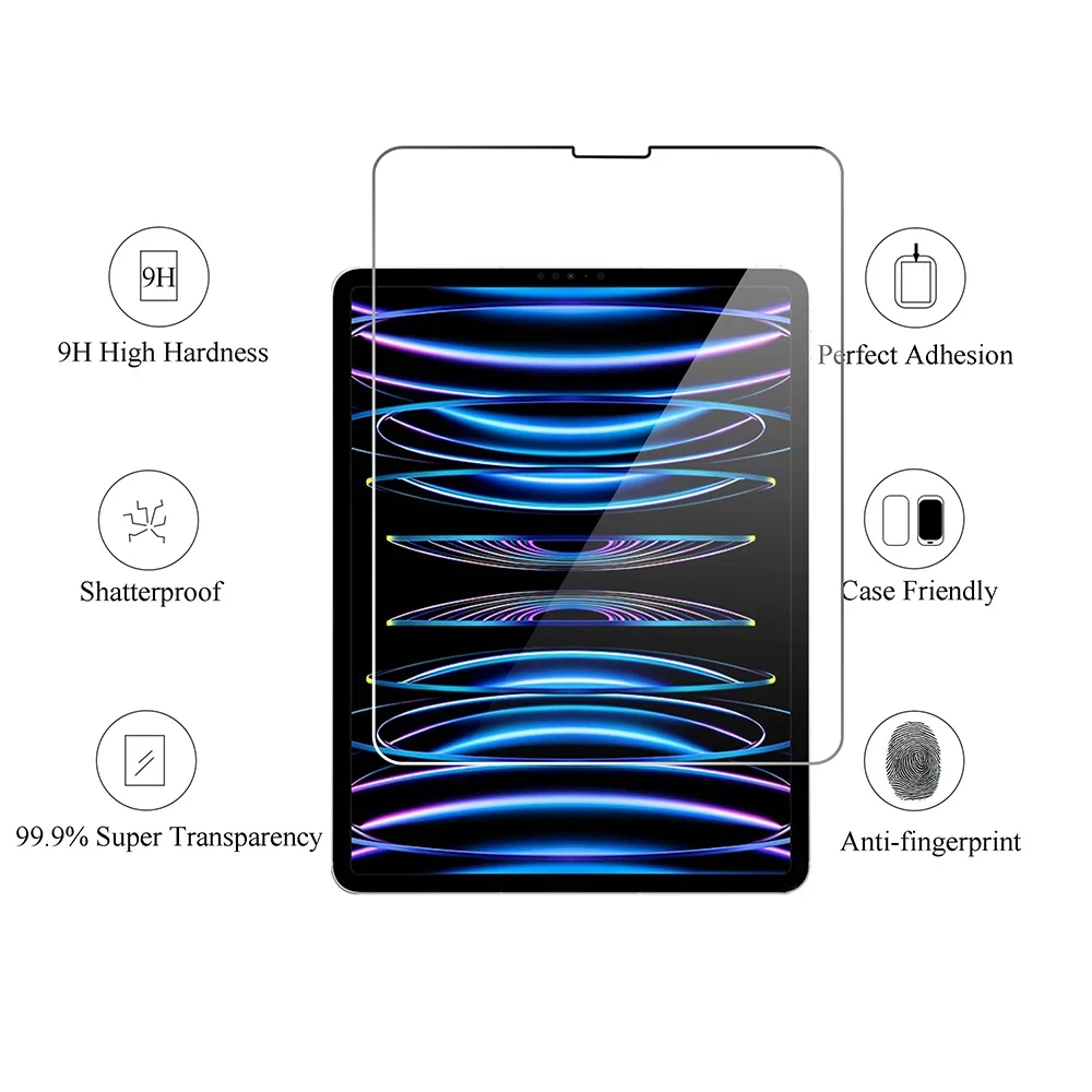 2pcs Tempered Glass Screen Protector for iPad Pro 12.9 11 air4 5 10.9 mini6 4 5 1 2 3 5th 6th 7th 8th 9th 10.2 10.5 9.7 2015