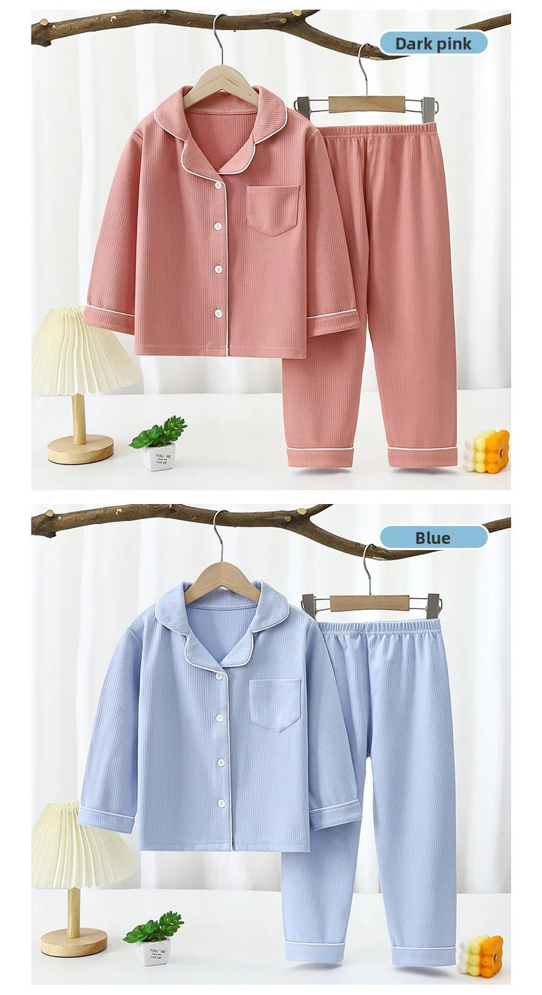 Baby Mädchen Kleidung Pyjama-Sets Jungen Schlafanzüge Kinder Homewear Baumwolle Frühling Herbst Nachtwäsche Kinderzimmerkleidung Pyjama-Anzug – Detail 5