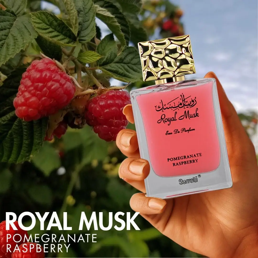 Surrati Royal Musk EDP 100ml Pomegranate Raspberry Sweet Powdery Women Perfume Long Lasting Fragancia Mujer Parfum Femme Musk view 5