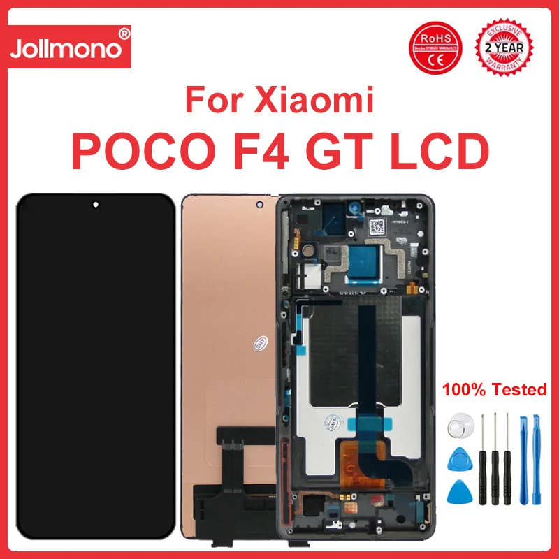 

6.67" POCO F4 GT Screen Replacement, for Xiaomi Poco F4 GT 21121210G Lcd Display Digital Touch Screen with Frame Assembly