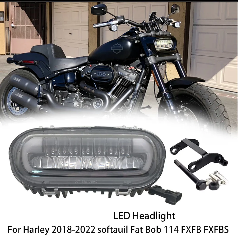 Para faro de motocicleta Fat Bob, lámpara de conducción led Fat bob, luces Fat Bob de 5 ", 40W, faro LED de Motor para fat bob 2018 2019