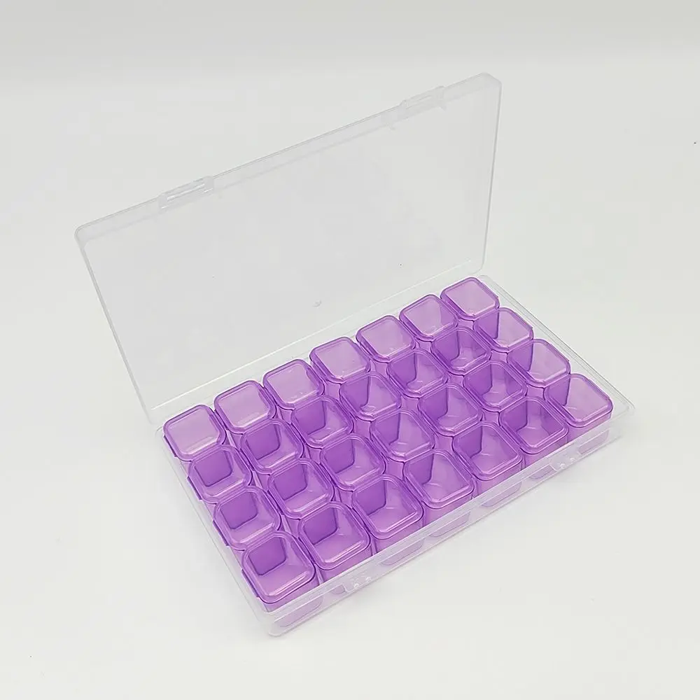 

5D DIY Набор инструментов для алмазной живописи Ремесленная роликовая ручка Наборы лотков для алмазной вышивки Художественный инструмент с коробкой для хранения 28 сеток