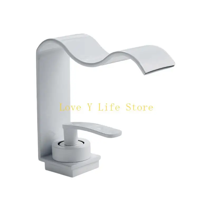 

L74C Fashion Modern Waved Faucet Elevating Home Decoration Aesthetics For Bathroom And Kitchen Environment