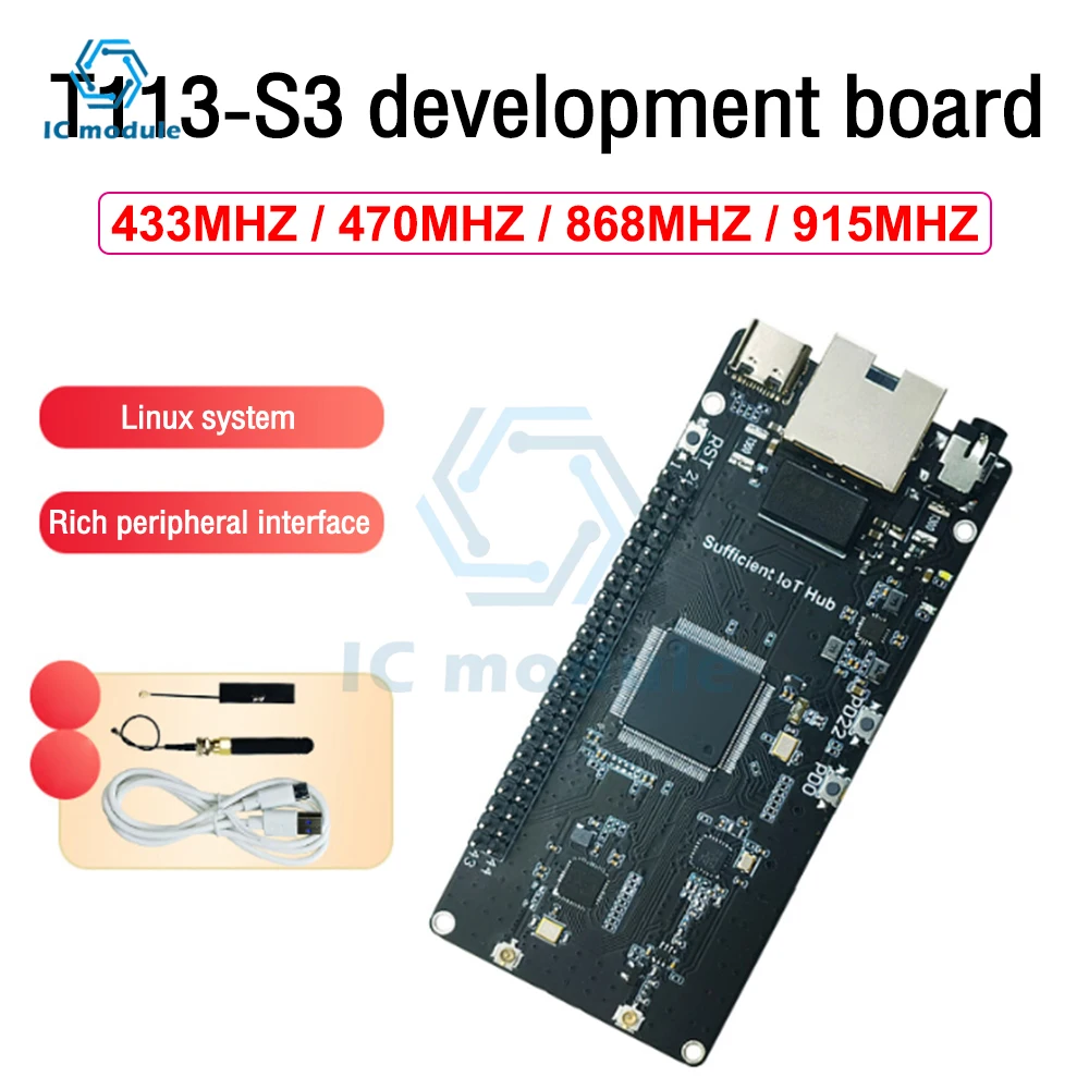 

433MHZ 470MHZ 868MHZ 915MHZ T113 development board_Linux system dual-core 64-bit ARM A7 processor supports LoRa Wi-Fi Bluetooth