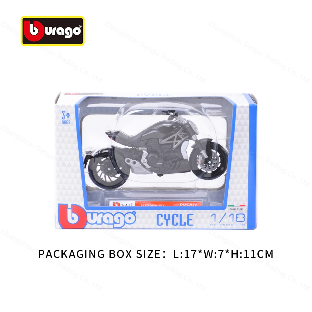 Bburago 1:18 2016 Ducati Xdiavel S Die Cast Vehicles Collectible Motorcycle Model Toys
