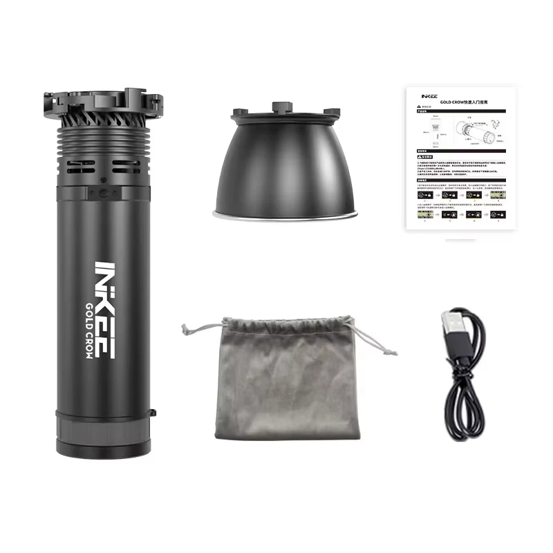 

INKEE GC150 150W Studio LED Video Light Waterproof Bowens Mount Continuous Light w Diffusor for Live Streaming Video Recording