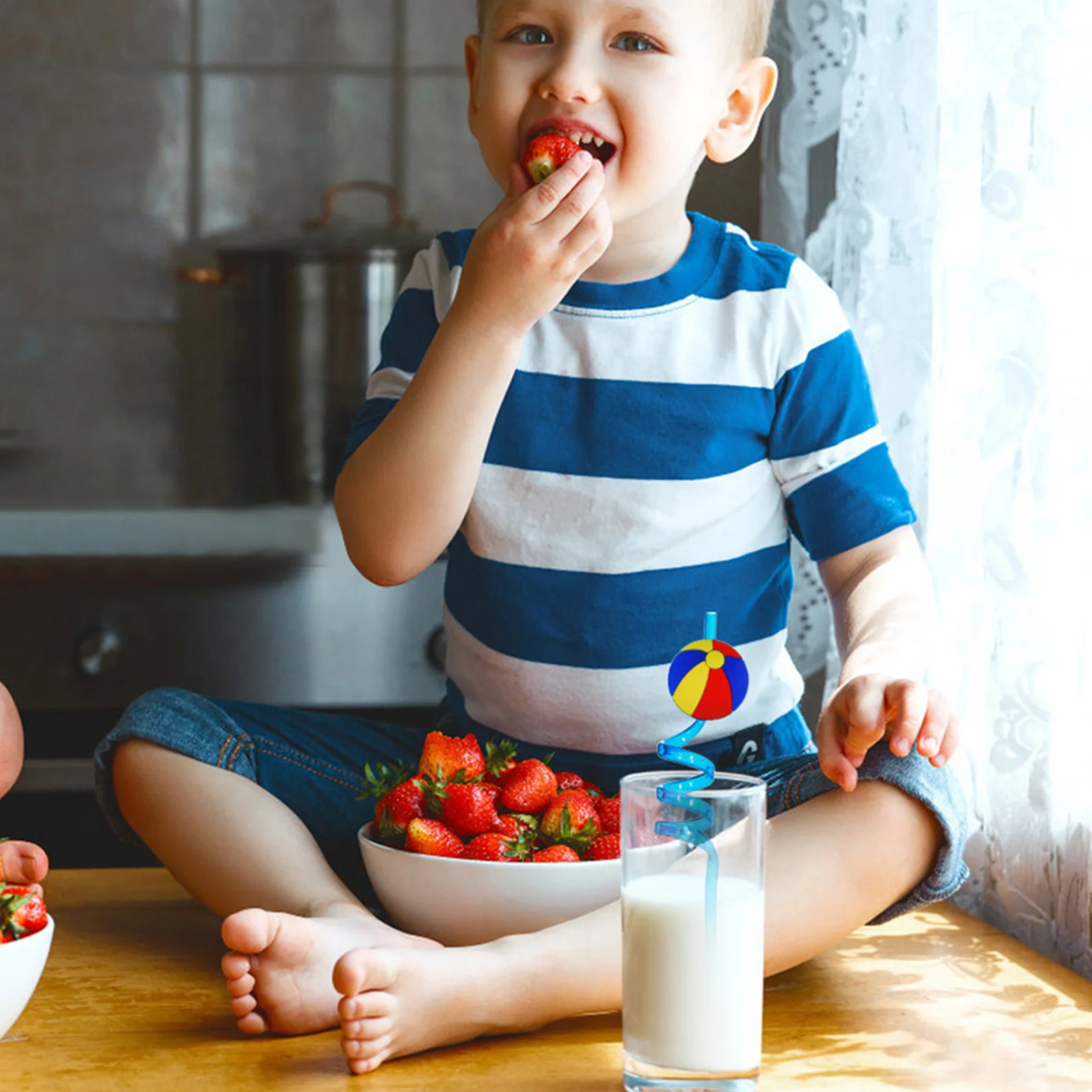 

24Pcs Basketball Straws Sports Ball Design Party Favors Drink Decorations Cocktails Juices Shakes Drinking Straws