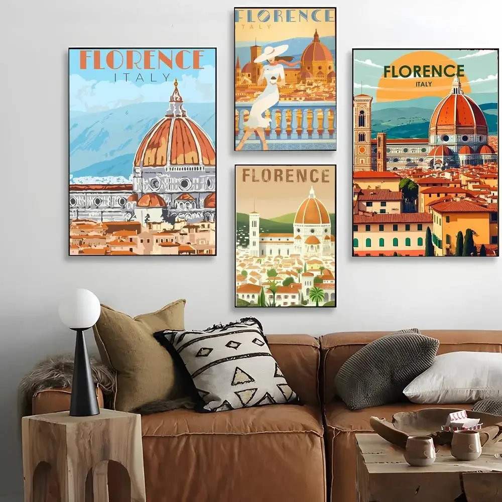 Renaissance Timeless City F-Florence Poster retro art living room decoration bar Promotional