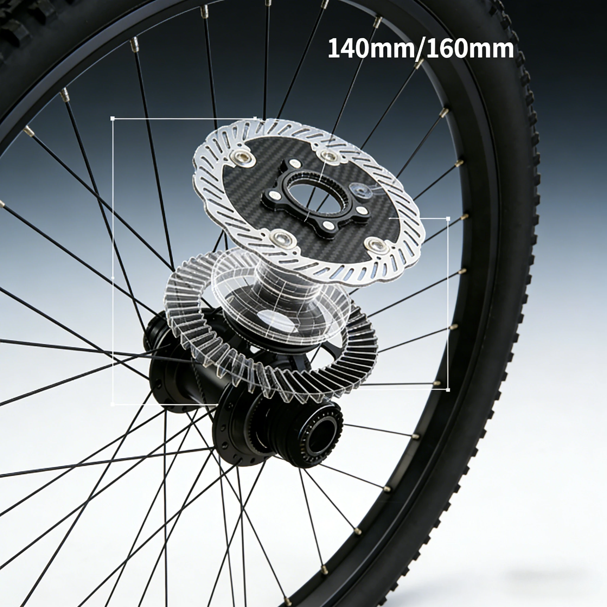 

140/160 мм Ультралегкий карбоновый плавающий тормозной ротор Centerlock для MTB