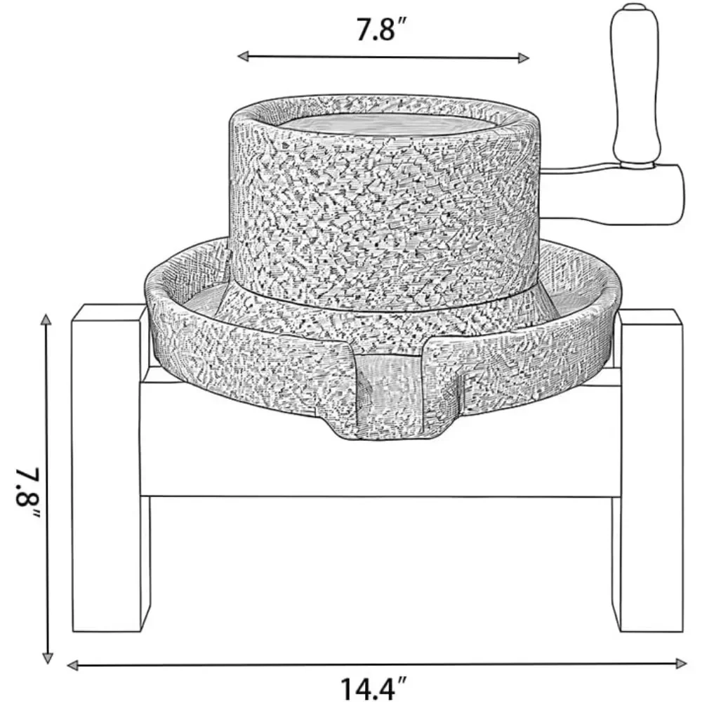 BestsellerBestsellerBestseller[Discounted Price!]stone grain mill grinder for home - handmade countertop wheat & flour disk grin