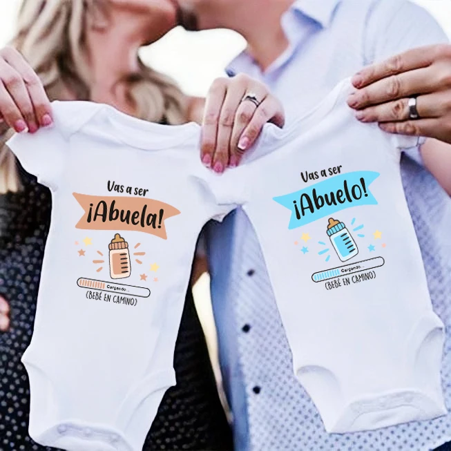 

You're Going To Be A Grandpa Grandma Baby on The Way Printed Newborn Romper Pregnancy Announcement Clothes Baby Reveal Bodysuit