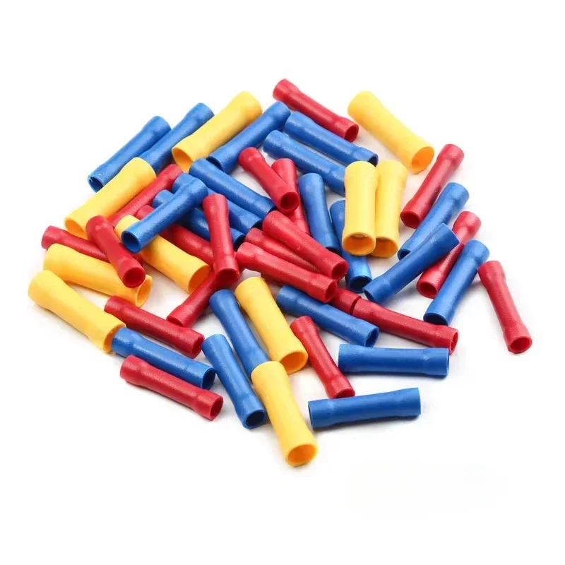 10pcs Insulated Crimp Terminals Electrical Wire Cable Crimping Terminal Connector Set Assortment Kit BV1.25 BV2 BV5.5