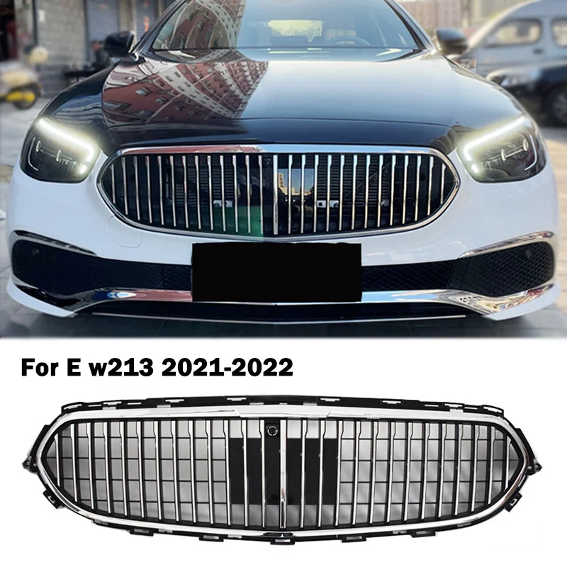 Front Grille Grill Bumper Radiator Cooling Grid For Mercedes Benz E Class Klass W213 E220d 2021-2022 For Maybach Style