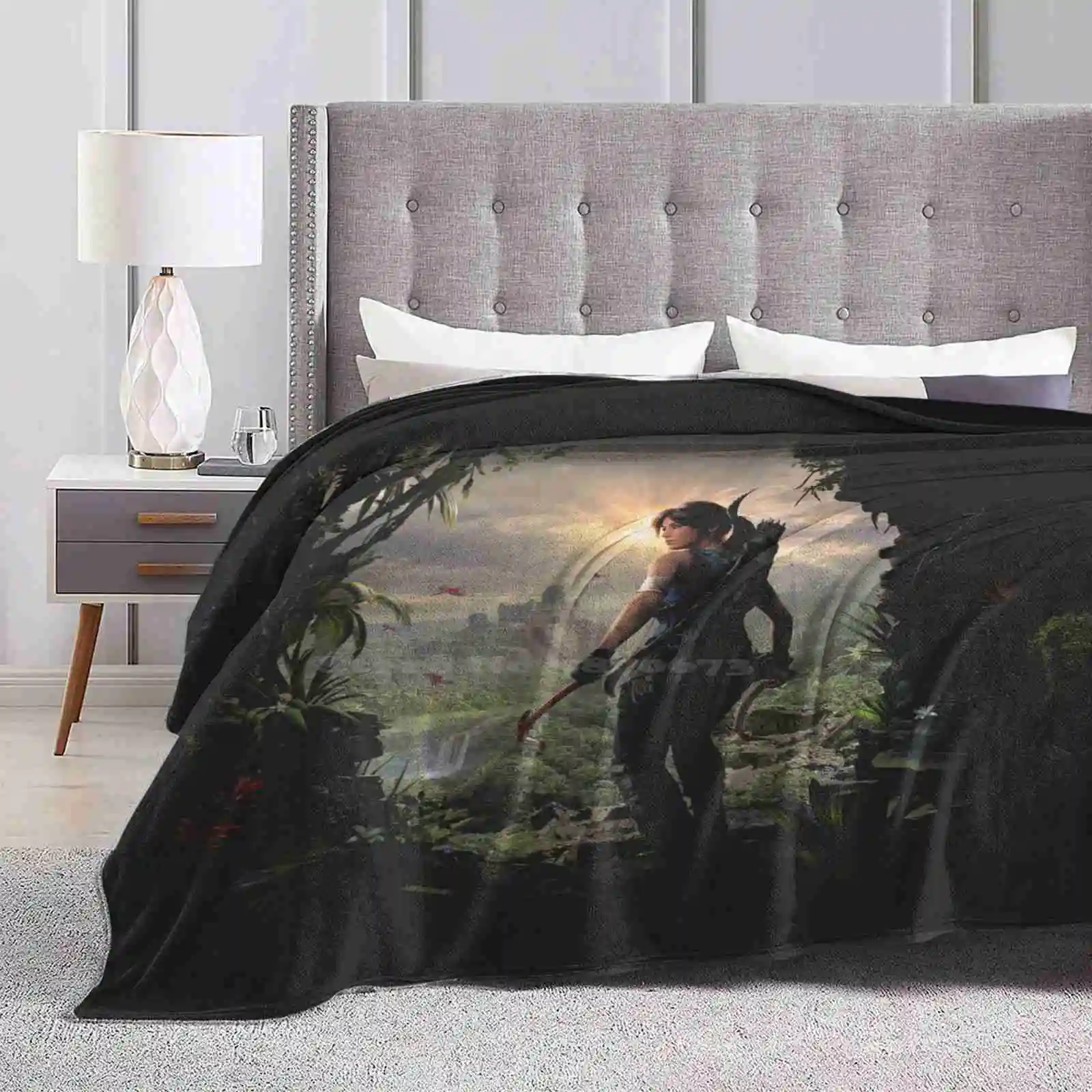 Shadow Of The Tomb Raider Best Selling Room Household Flannel Blanket Lara Croft Shadow Of The Tomb Raider Gaming