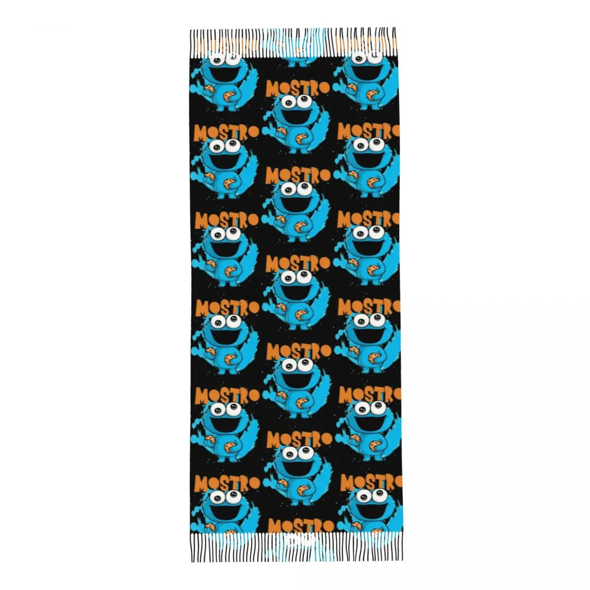 مخصص كوكي الوحش البرامج التلفزيونية وشاح التفاف المرأة شتاء طويل دافئ شرابة شال الأوشحة للجنسين #5