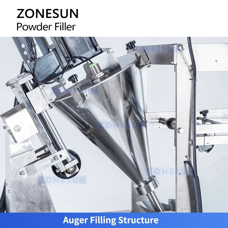 ZONESUN ZS-FM380 Mesin Pengisi Auger Bubuk Stik Mesin Pengemas Sachet untuk Kopi, Susu, Bubuk Halus