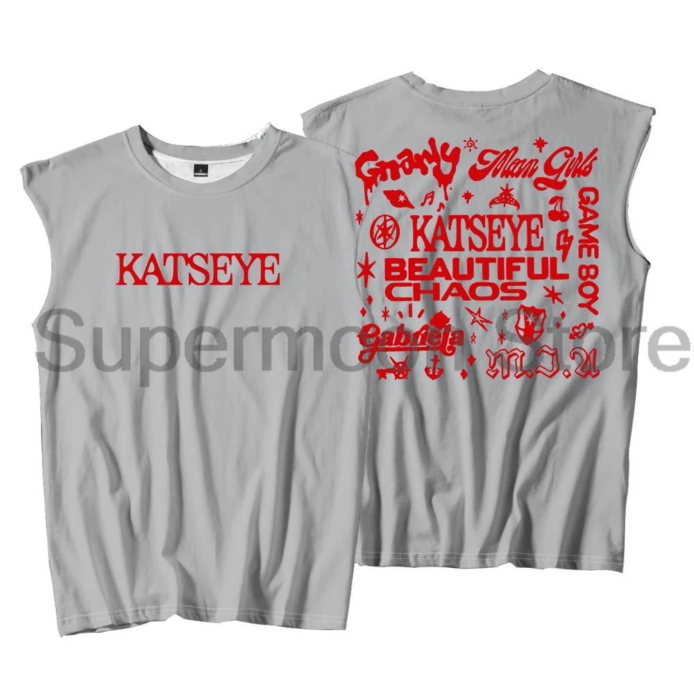 Kpop Katseye Beautiful Chaos Album Merch Tank Tops Unisex Sleeveless Vest Men Women Outdoor Streetwear Tops
