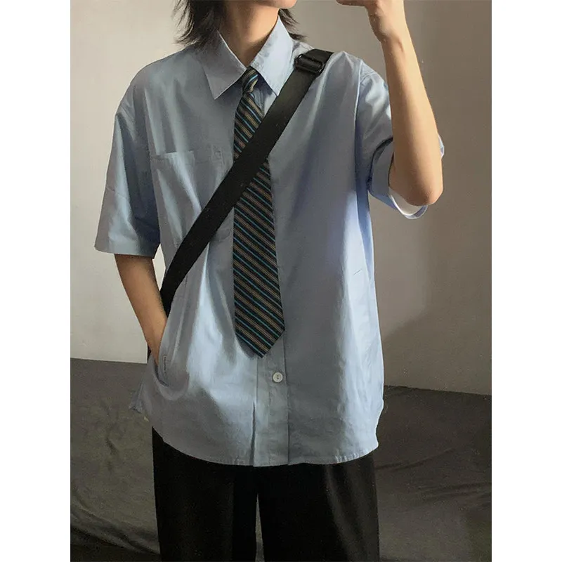 

Loose Fit Casual Blue irt Men's ort Sve Summer Trendy Brand Sun Clean Boys' Clothing Seven Sve Coat Outerwear