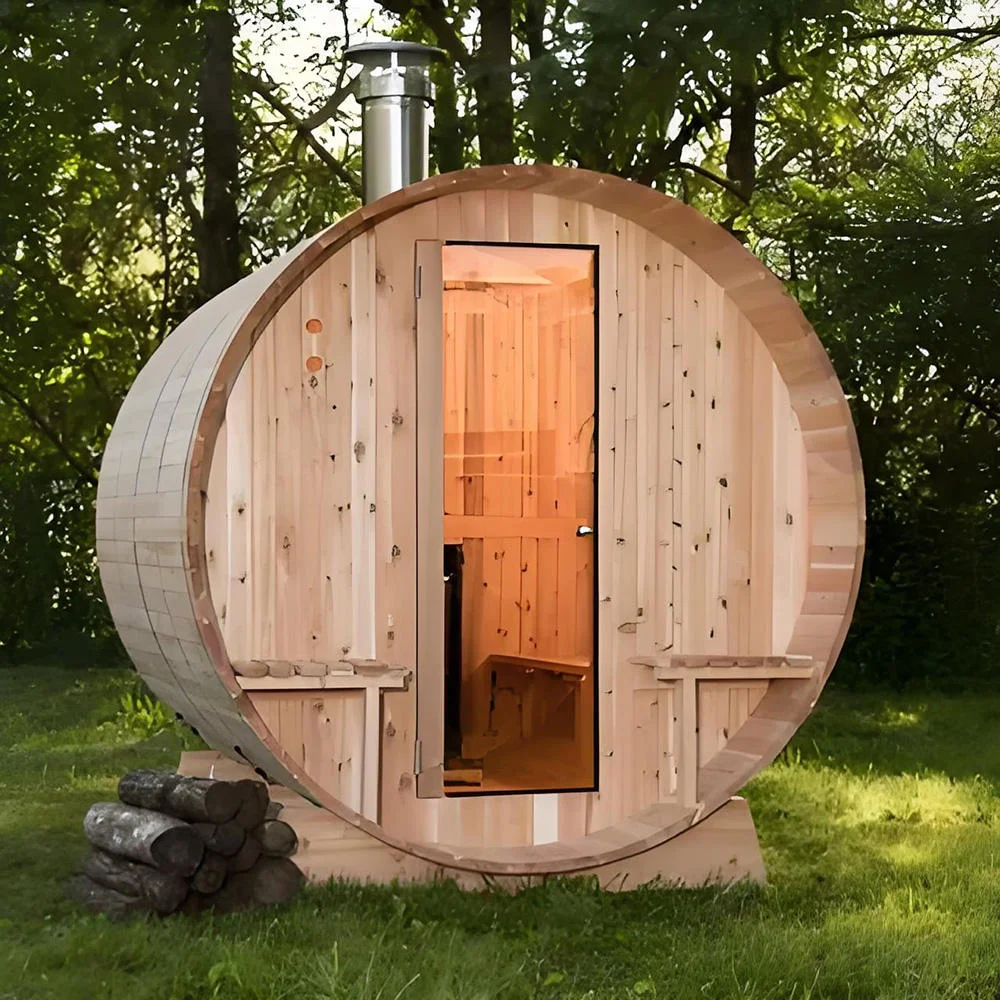 

STLFThe Best Selling High Quality Villa Sauna Cabin Custom Cedar Hemlock 2 Person Wet Steam and Control Panel of High Quality