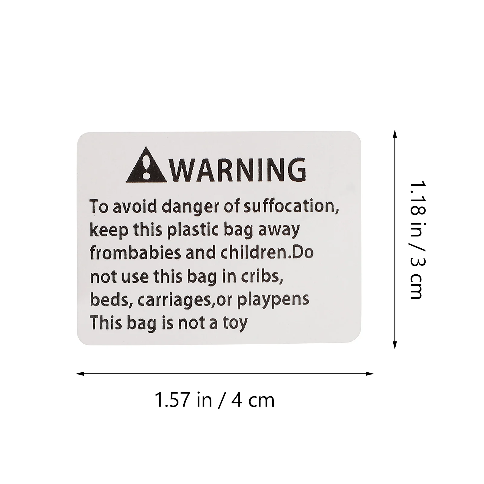 1 Roll Suffocation Warning Labels Clear Visible Text Easy Use Packing Bag Warning Stickers Anti-Suffocation Decals