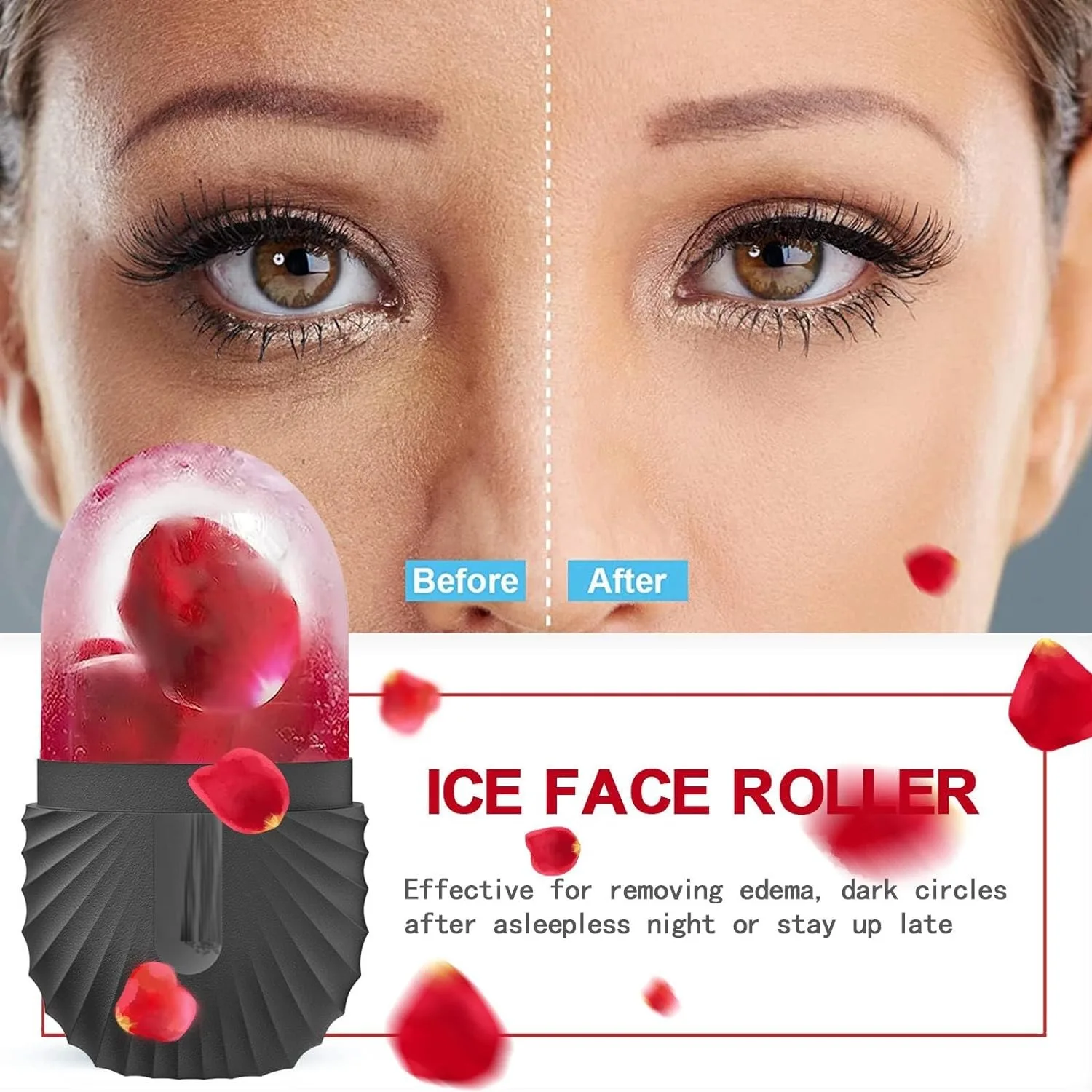 Ice Facial Roller Skin Care Beauty Lifting Contouring Tools Ice Cube Trays Ice Globe Balls Face Massager Skin Care Tool Gift