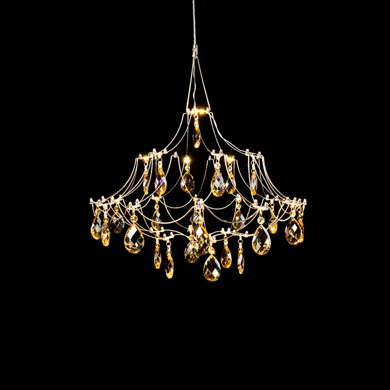 Contemporary Luxury Creative Coffee Restaurant Light Simple Art Design Sense Bedroom Corridor Crystal Pendant Light