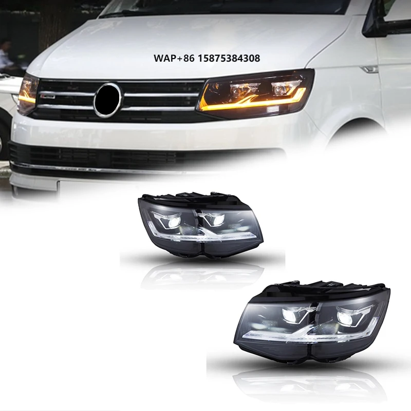 

Автомобильный фонарь FT для VW Caravelle Multivan T6, фара 2015-2019, светодиодный проектор, дневные ходовые огни, автомобильные аксессуары