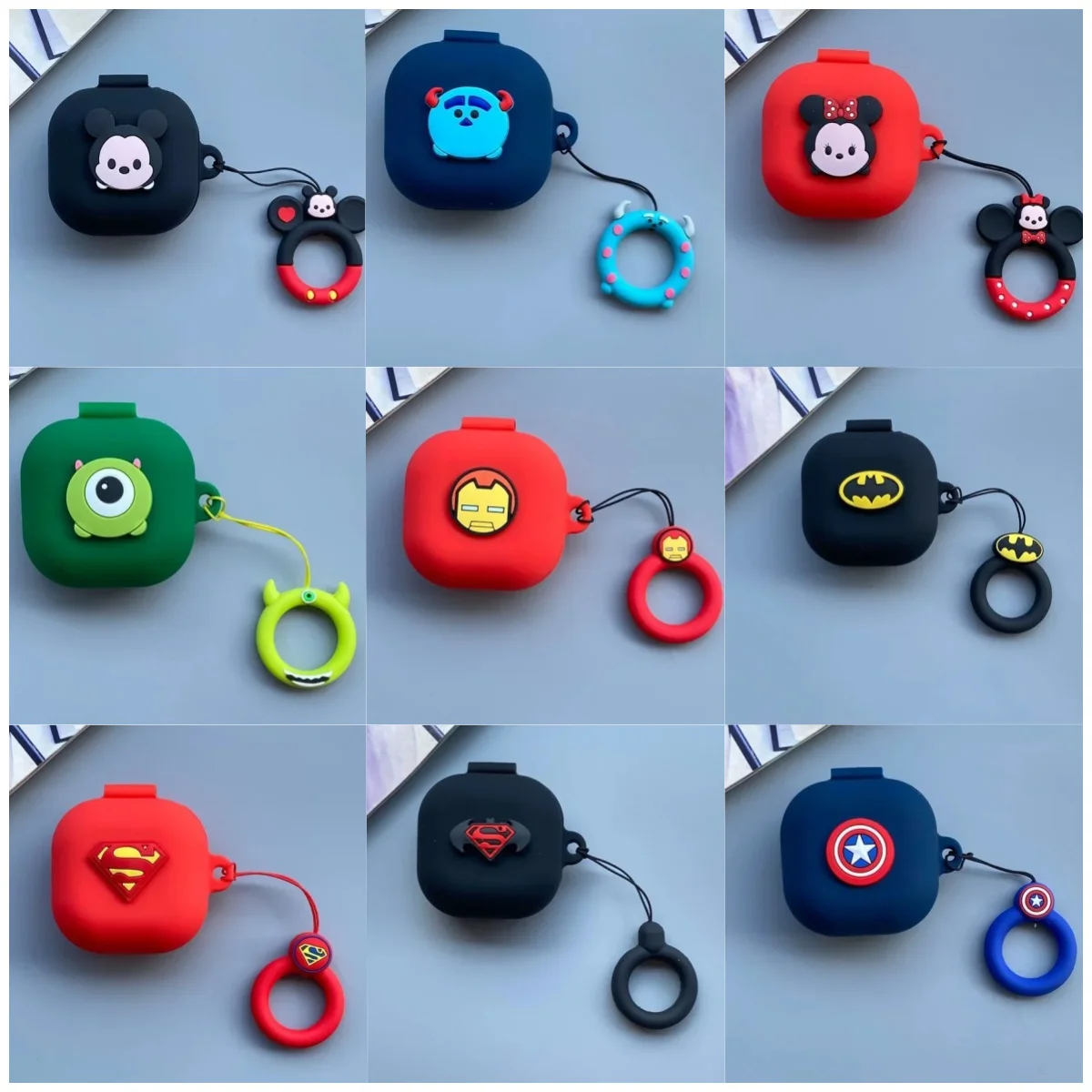 Redmi Buds 6 Active Marvel Batman Iron Man Cover morbida in silicone, adatta per Redmi Buds 4 Lite/Buds 4 Active, con anello