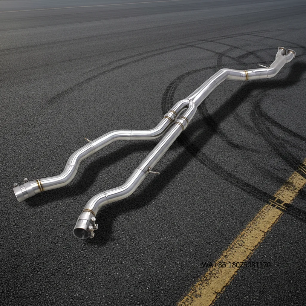 

COC Big Single Exhaust Mid Pipe for M3 M4 F80 F82 3.0T 2015-2019 Racing Stainless Steel Free Flow Middle Pipe Box