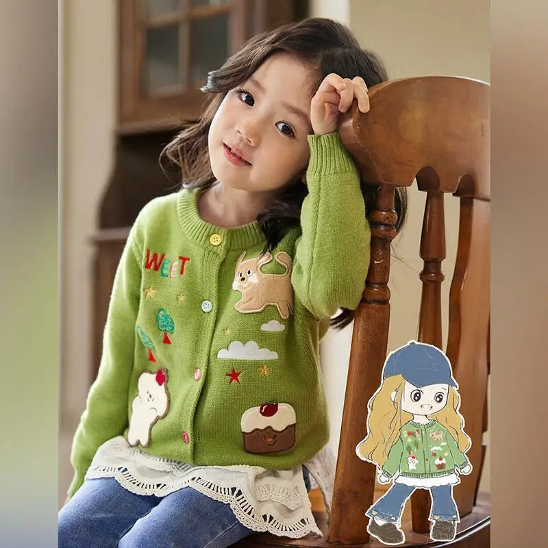 

Модная детская одежда, куртка Kawaii, повседневное пальто, топы, корейская одежда, осень 2024, детские пальто для девочек, уличная обувь-бобо для девочек