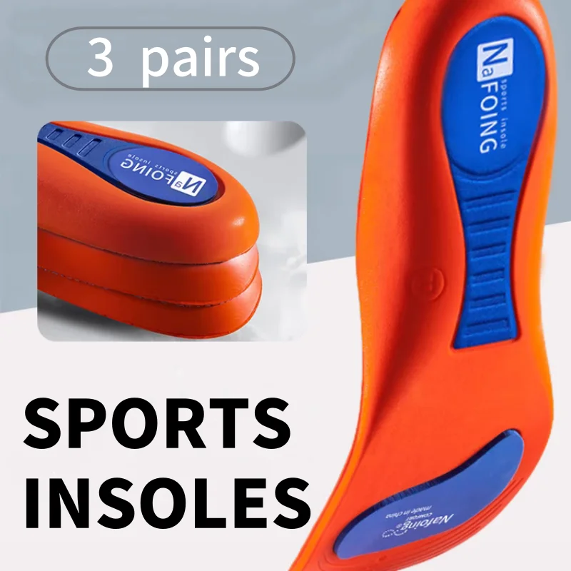 

3 Pairs Unisex-adult EVA Thin Soft Insoles For Sports Shoes - Shock Absorbing Good Rebound Insoles
