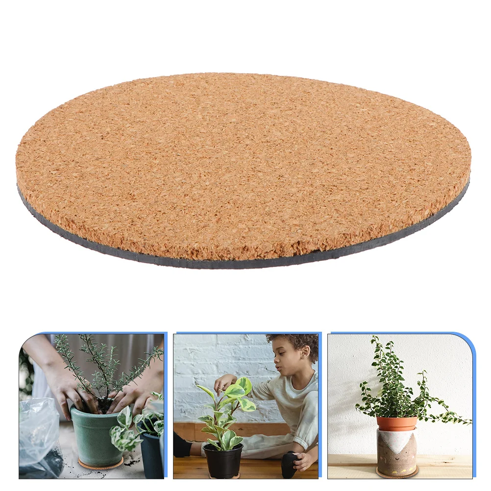 

2 Pcs Flower Pot Mat Plant Water Bulb Cork Planter Pots for Indoor Plants Gardening