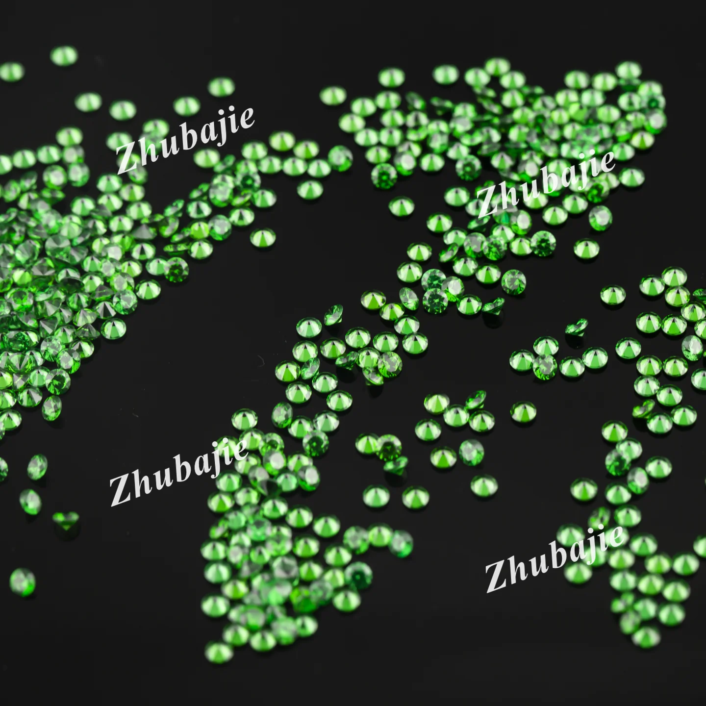 

500pcs 1.0mm~3.0mm 5A Round Cut Cubic Zirconia Stones Loose CZ Beads Sea Blue Apple Green Coffee Rhodolite Tanzanite Color