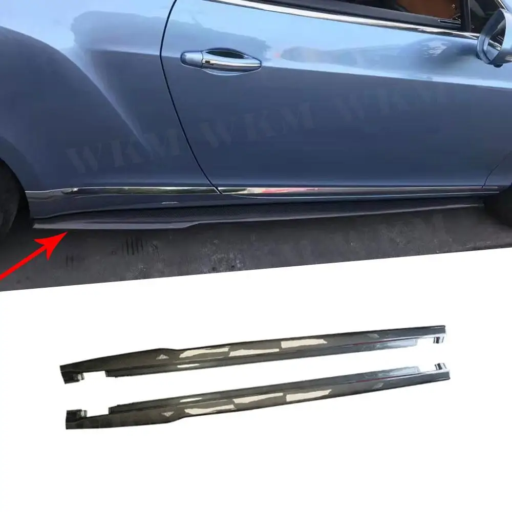 

Carbon Fiber Car Side Bumper Extension Skirt for Bentley Continental GT W12 2015-2017 Side Skirt Bumper Lip Splitter Car Styling