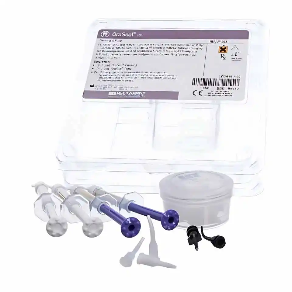 

Стоматологический герметизирующий материал ULTRADENT OraSeal: набор для ремонта протечек резиновых дампов, гингивального барьера, эндодонтических работ