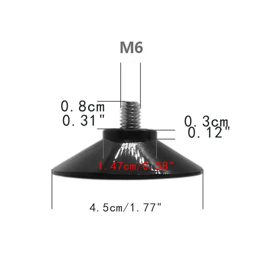 10x Screw Suction Cup Sturdy Easy Installation M6 Diameter for Home Metal