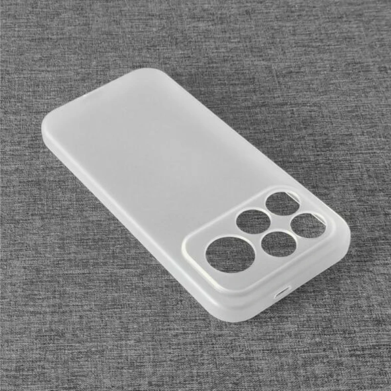 Weiche TPU-Handyhülle für POCO F9 Ultra Pro, Matt Schwarz, Transparente Rückseite für POCO F9Pro F9Ultra, Silikonhülle